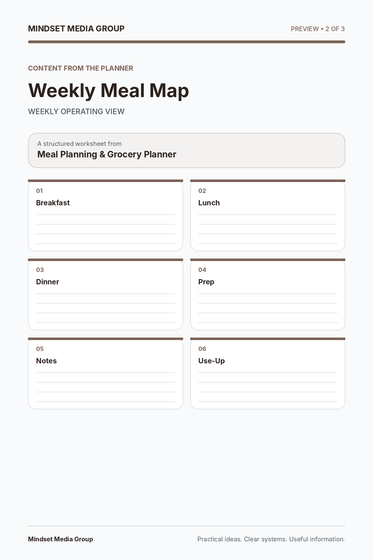 Meal Planning & Grocery Planner — Preview 02 of 3 — content from the guide