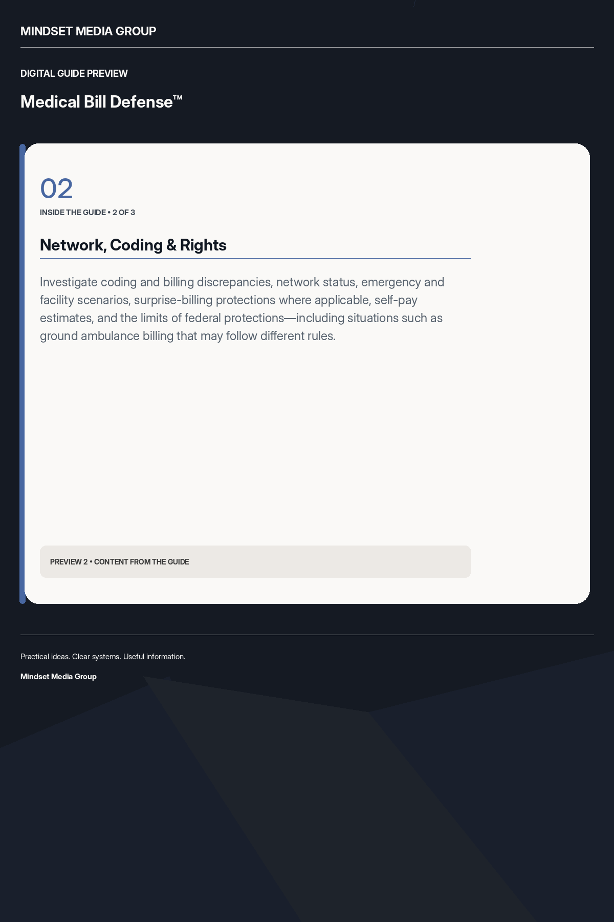 Medical Bill Defense™ — Preview 02 of 3 — content from the guide
