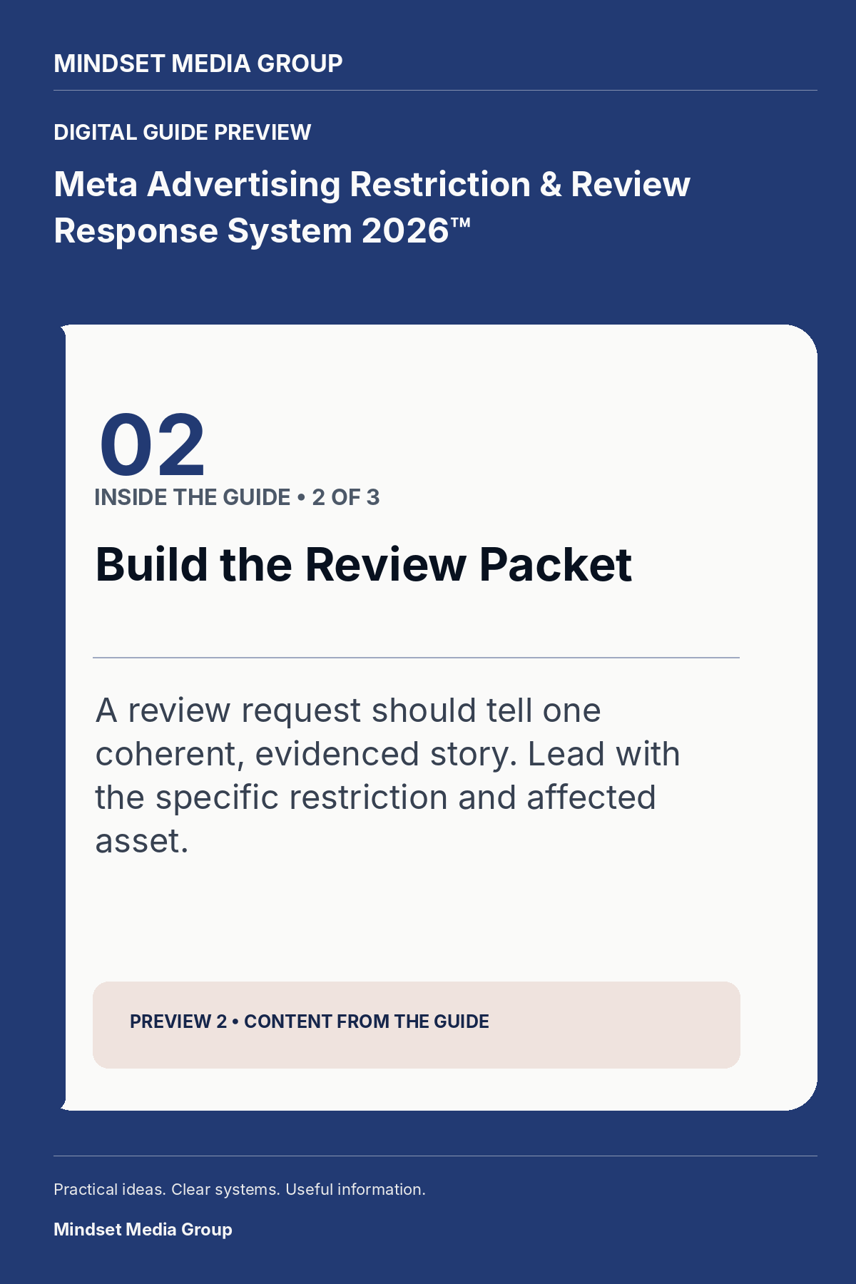 Meta Advertising Restriction & Review Response System 2026™ — Preview 02 of 3 — content from the guide