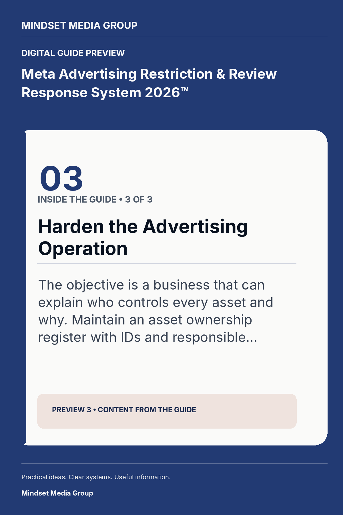 Meta Advertising Restriction & Review Response System 2026™ — Preview 03 of 3 — content from the guide
