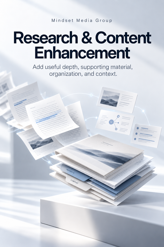 Research and Content Enhancement Service by Mindset Media Group