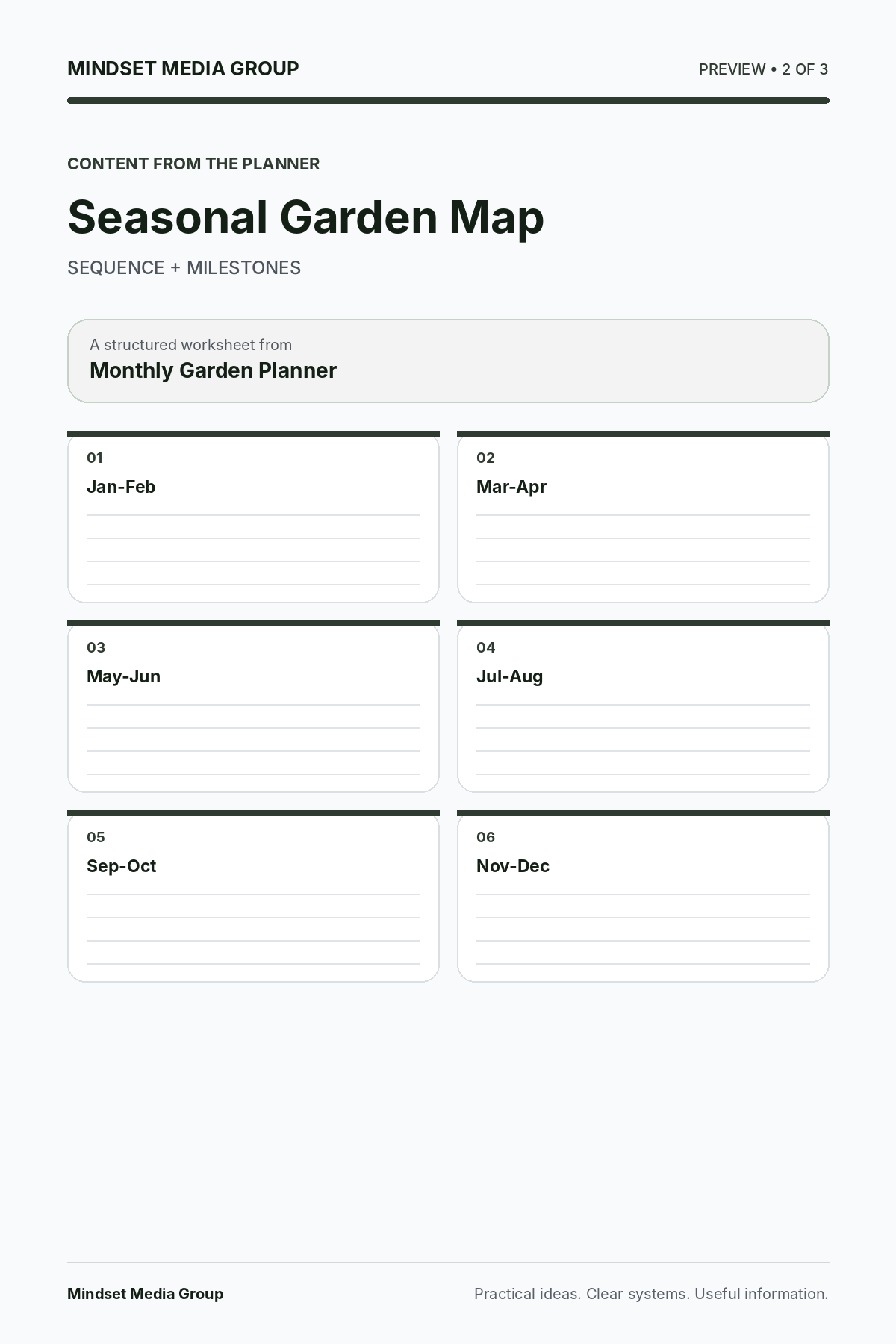 Monthly Garden Planner — Preview 02 of 3 — content from the guide