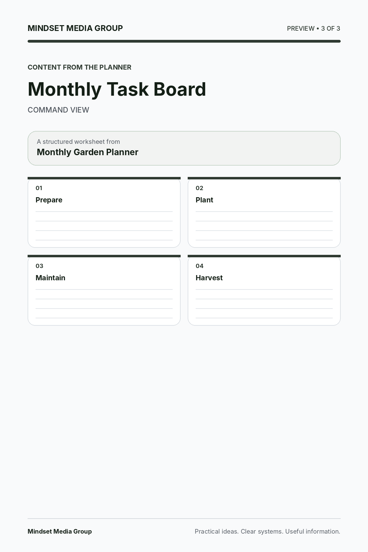 Monthly Garden Planner — Preview 03 of 3 — content from the guide