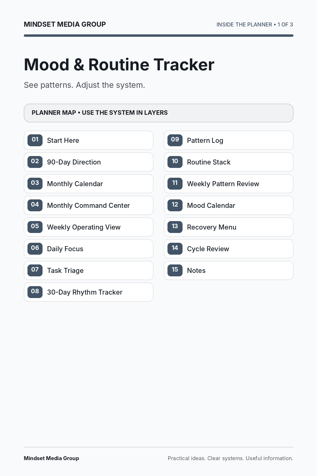 Mood & Routine Tracker — Preview 01 of 3 — content from the guide