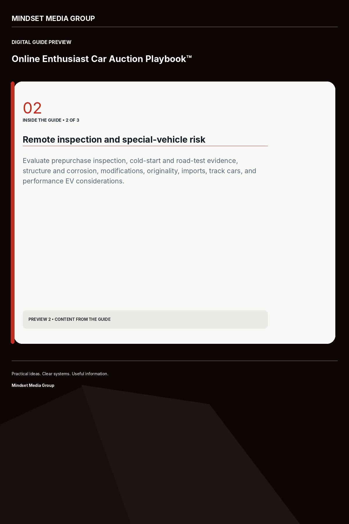 Online Enthusiast Car Auction Playbook™ — Preview 02 of 3 — content from the guide