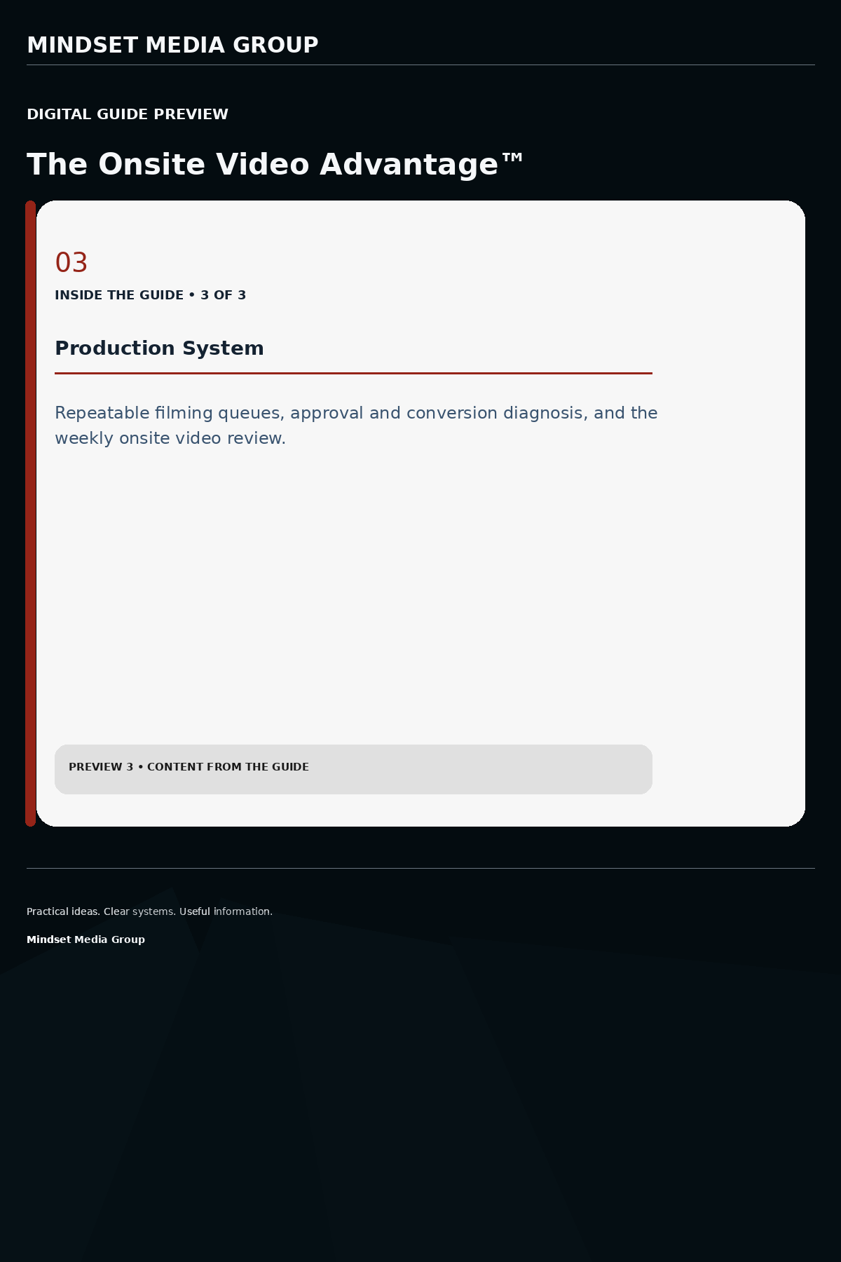 The Onsite Video Advantage™ — Preview 03 of 3 — content from the guide