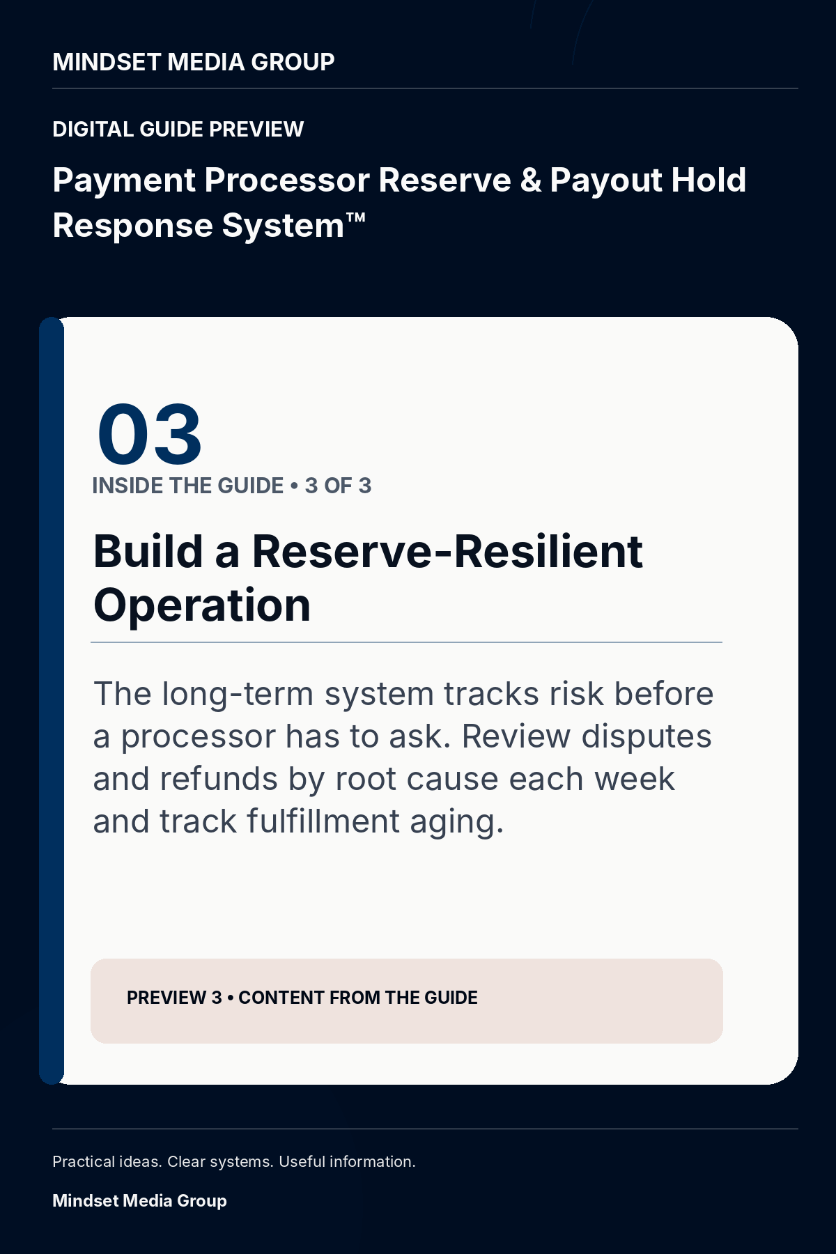 Payment Processor Reserve & Payout Hold Response System™ — Preview 03 of 3 — content from the guide