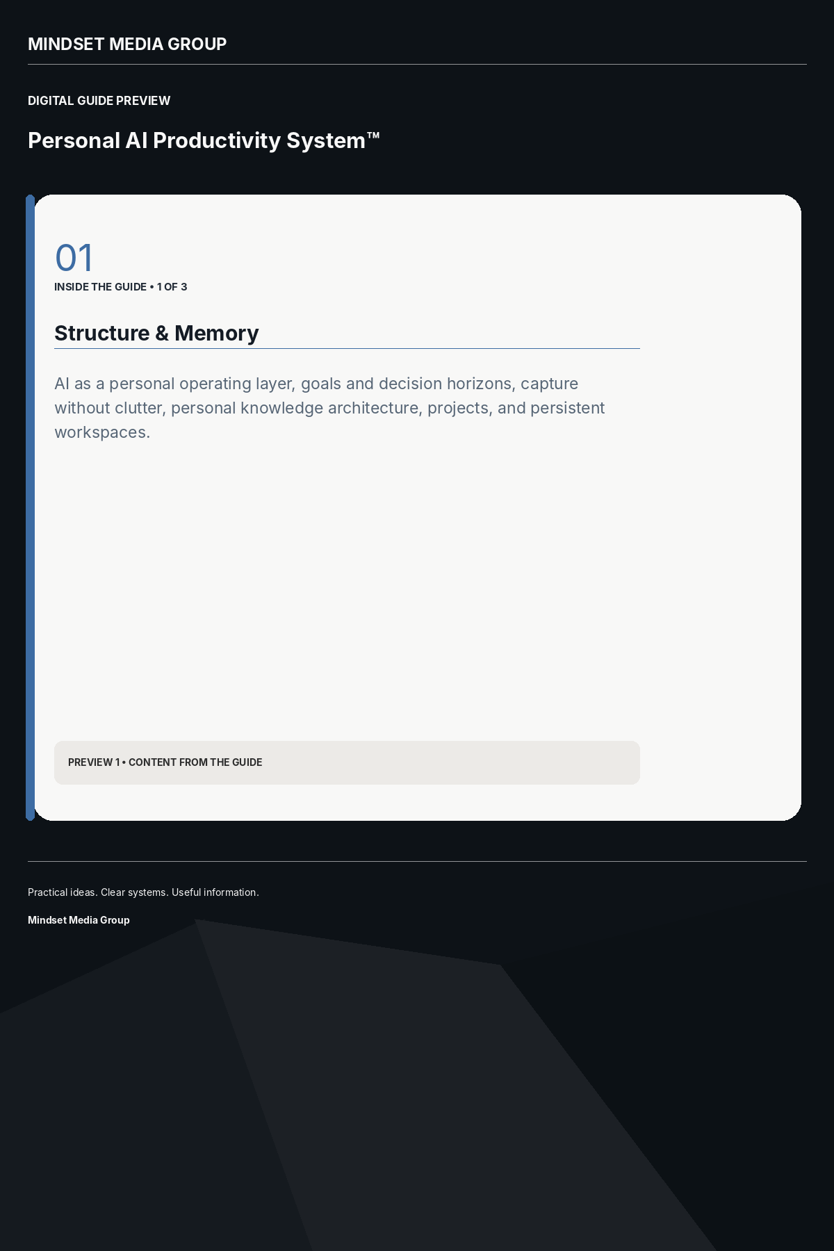 Personal AI Productivity System™ — Preview 01 of 3 — content from the guide