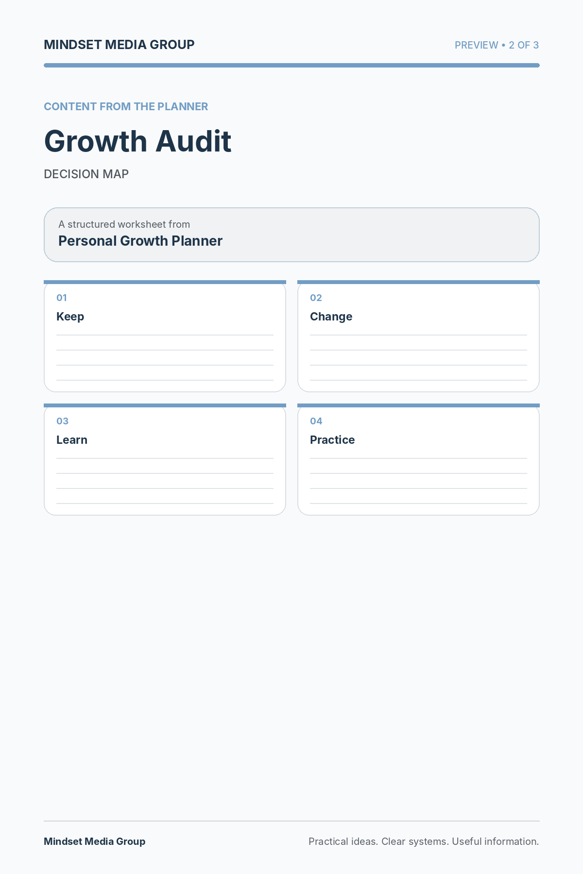 Personal Growth Planner — Preview 02 of 3 — content from the guide