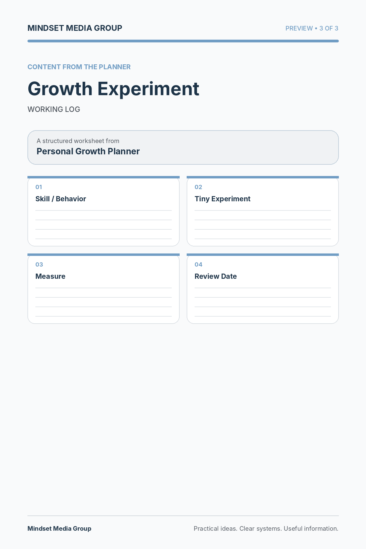 Personal Growth Planner — Preview 03 of 3 — content from the guide