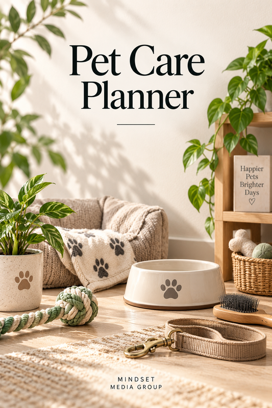 Pet Care Planner cover — Mindset Media Group