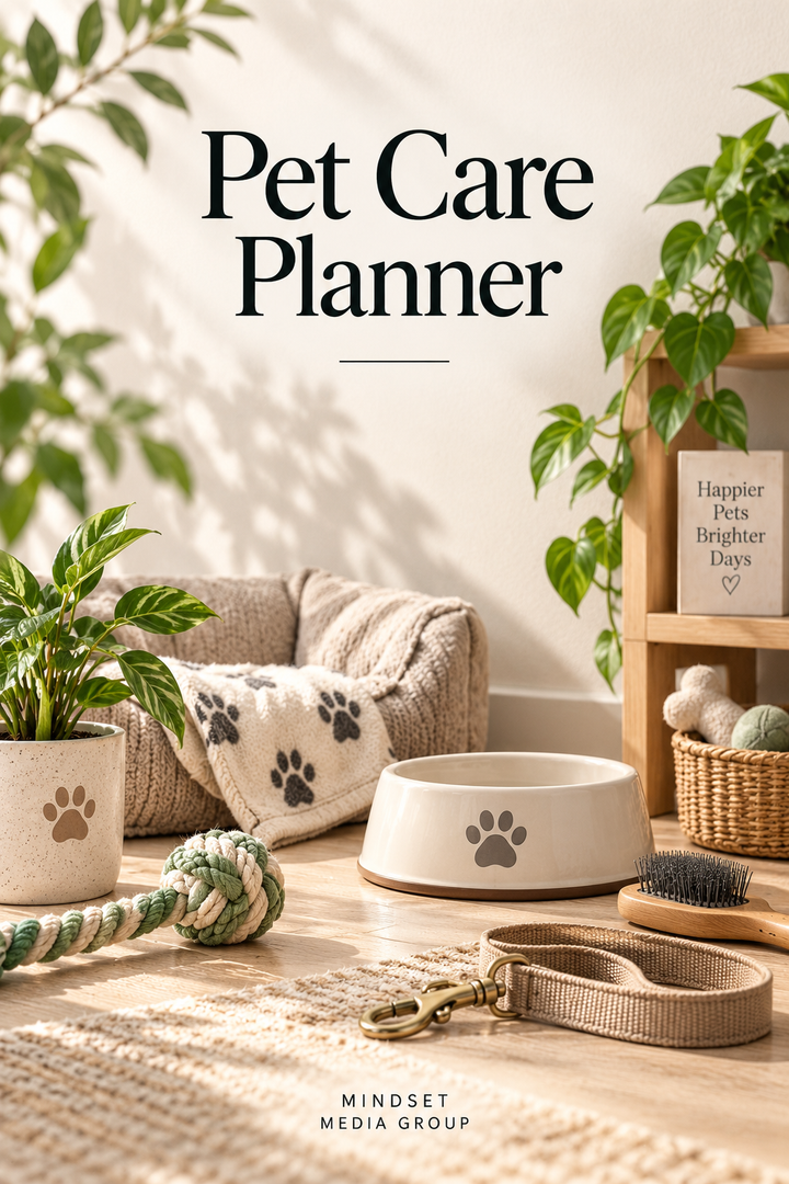 Pet Care Planner cover — Mindset Media Group