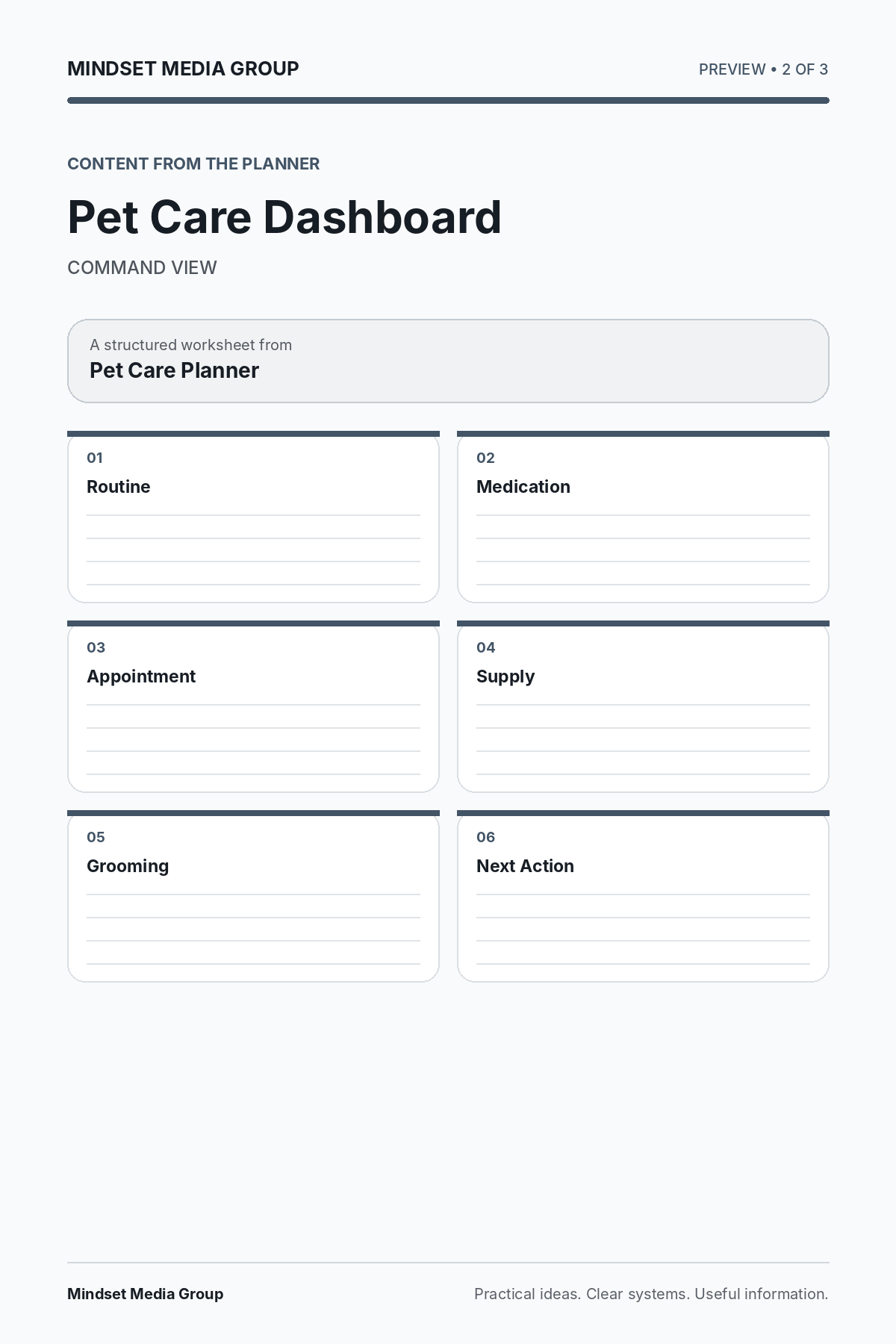 Pet Care Planner — Preview 02 of 3 — content from the guide