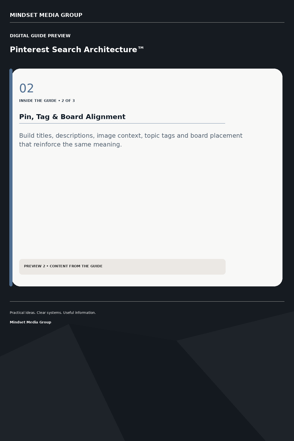 Pinterest Search Architecture™ — Preview 02 of 3 — content from the guide