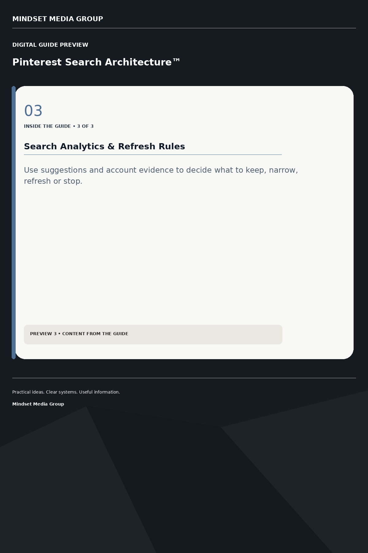 Pinterest Search Architecture™ — Preview 03 of 3 — content from the guide