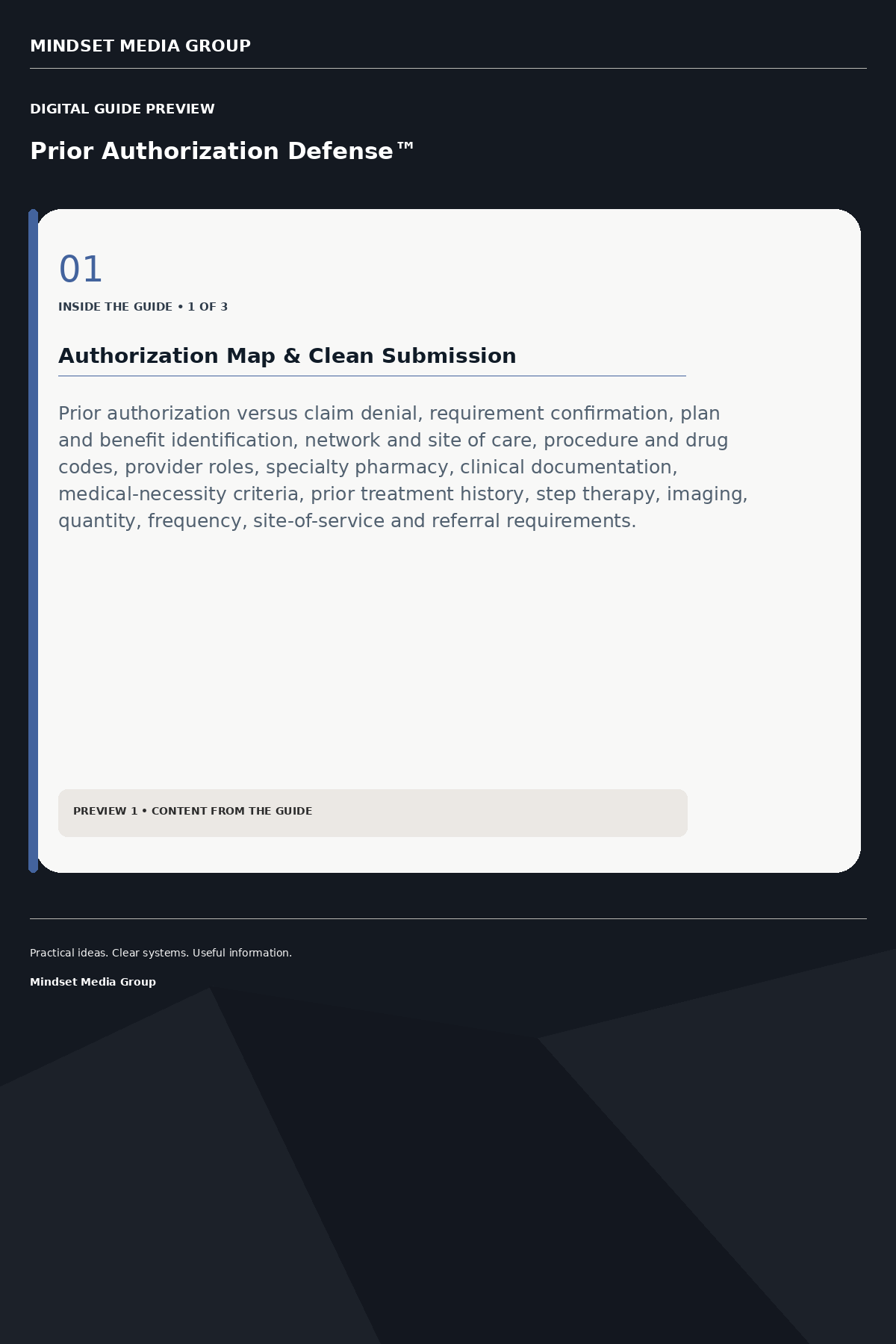 Prior Authorization Defense™ — Preview 01 of 3 — content from the guide