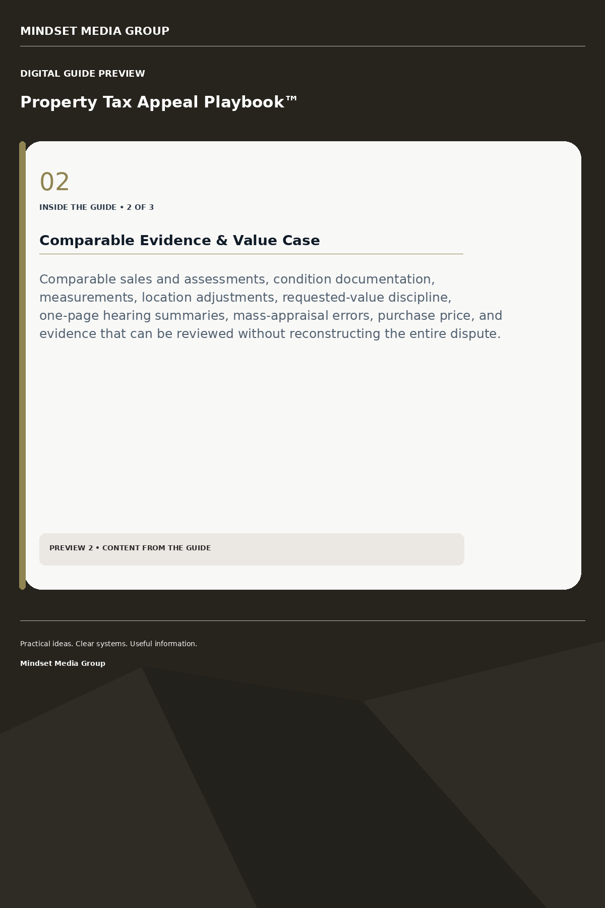 Property Tax Appeal Playbook™ — Preview 02 of 3 — content from the guide
