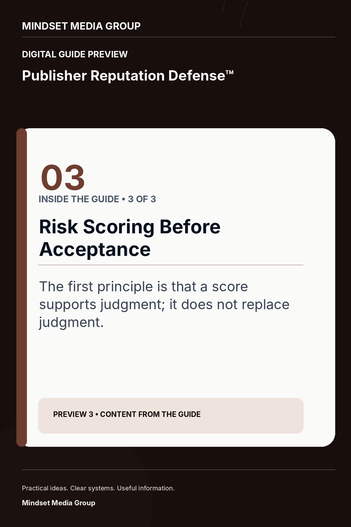 Publisher Reputation Defense™ — Preview 03 of 3 — content from the guide