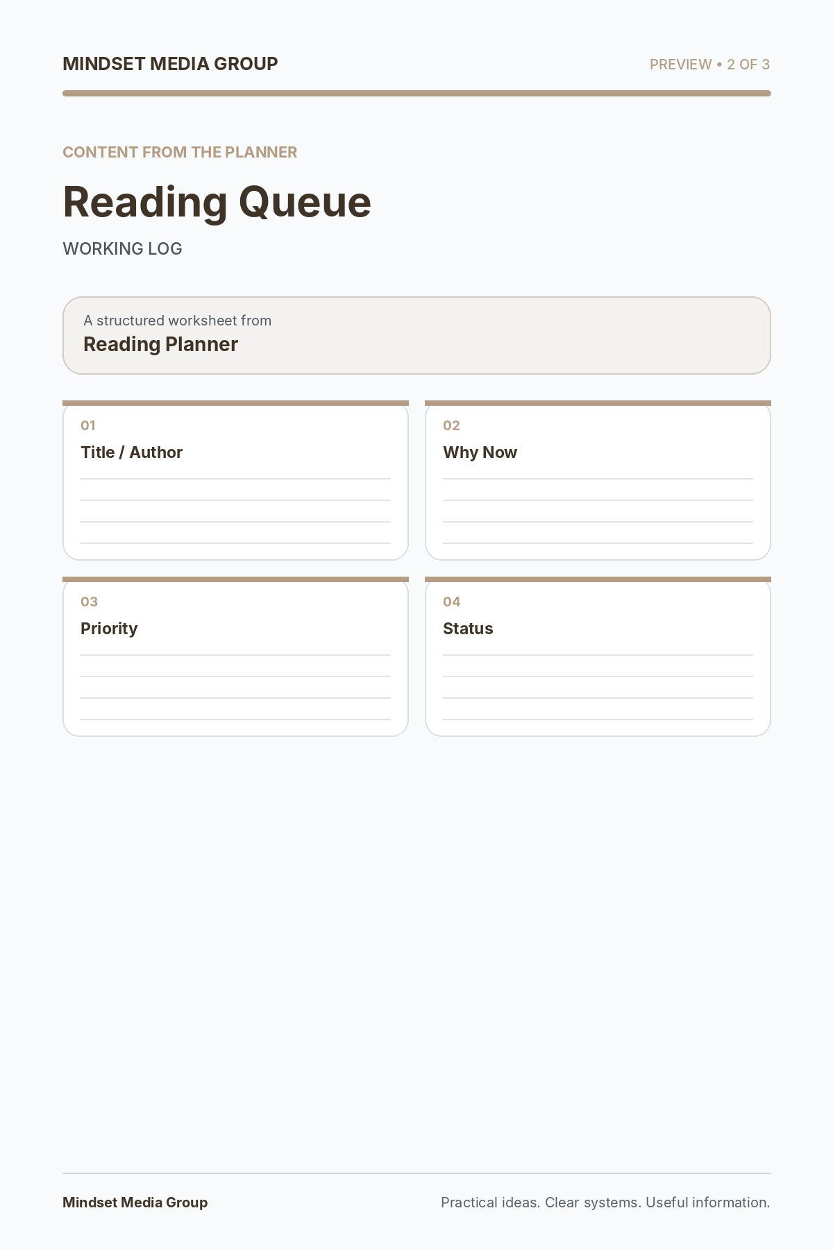 Reading Planner — Preview 02 of 3 — content from the guide