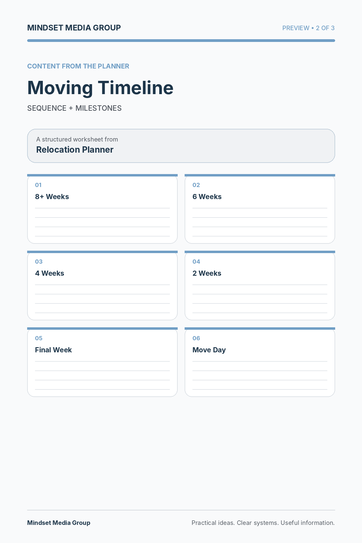 Relocation Planner — Preview 02 of 3 — content from the guide