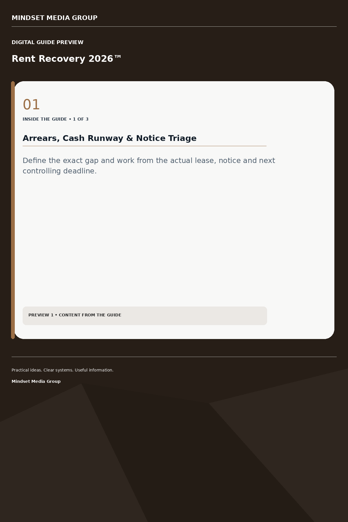 Rent Recovery 2026™ — Preview 01 of 3 — content from the guide