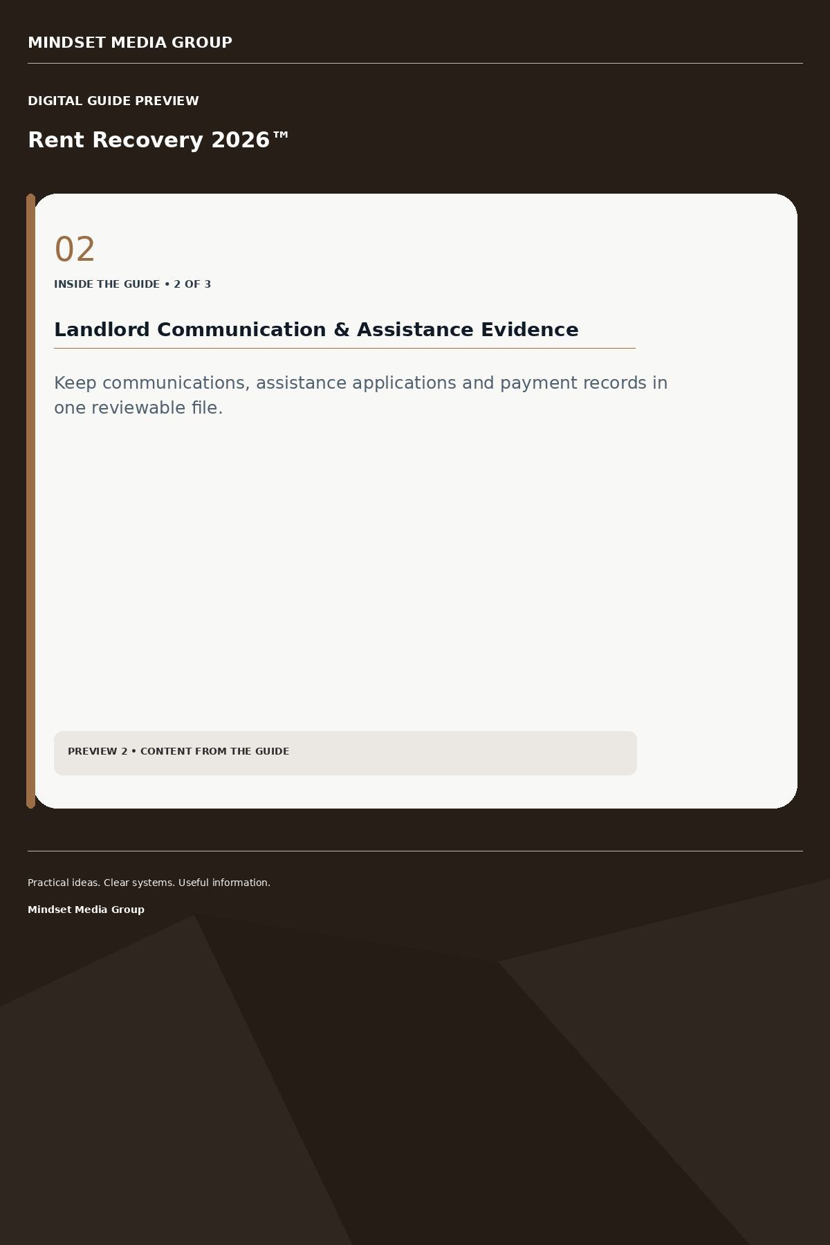 Rent Recovery 2026™ — Preview 02 of 3 — content from the guide