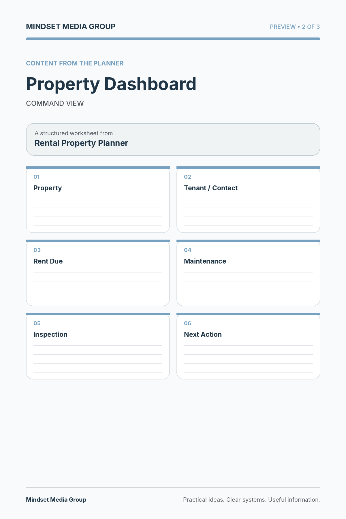 Rental Property Planner — Preview 02 of 3 — content from the guide