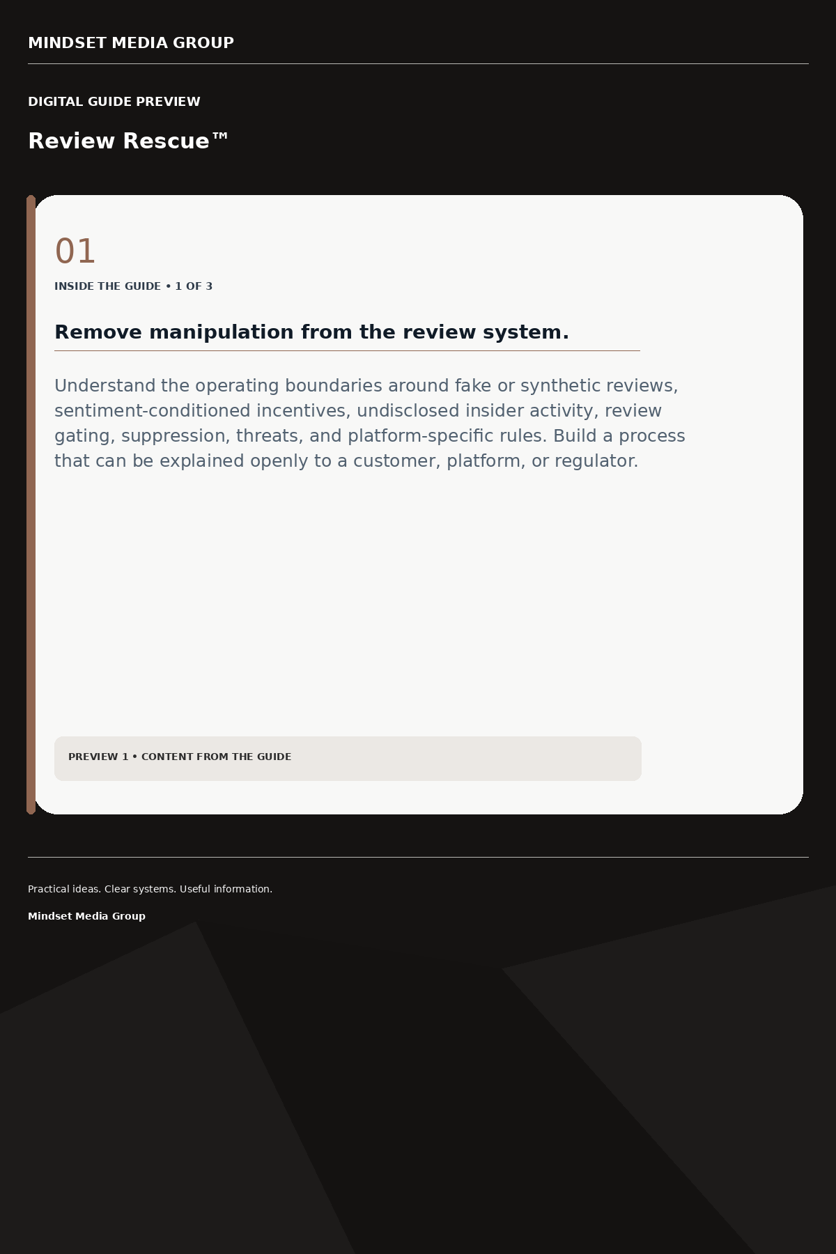 Review Rescue™ — Preview 01 of 3 — content from the guide