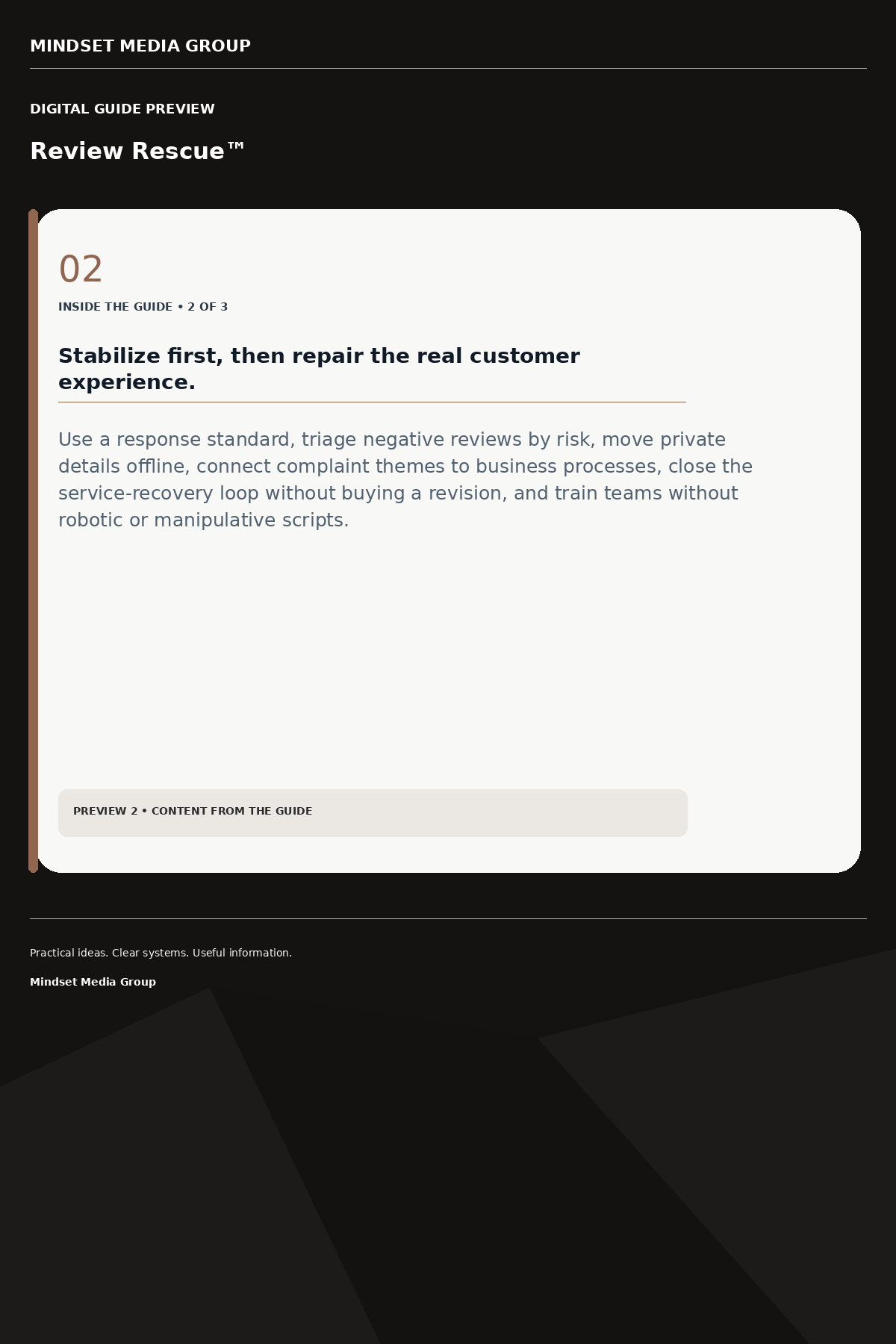 Review Rescue™ — Preview 02 of 3 — content from the guide