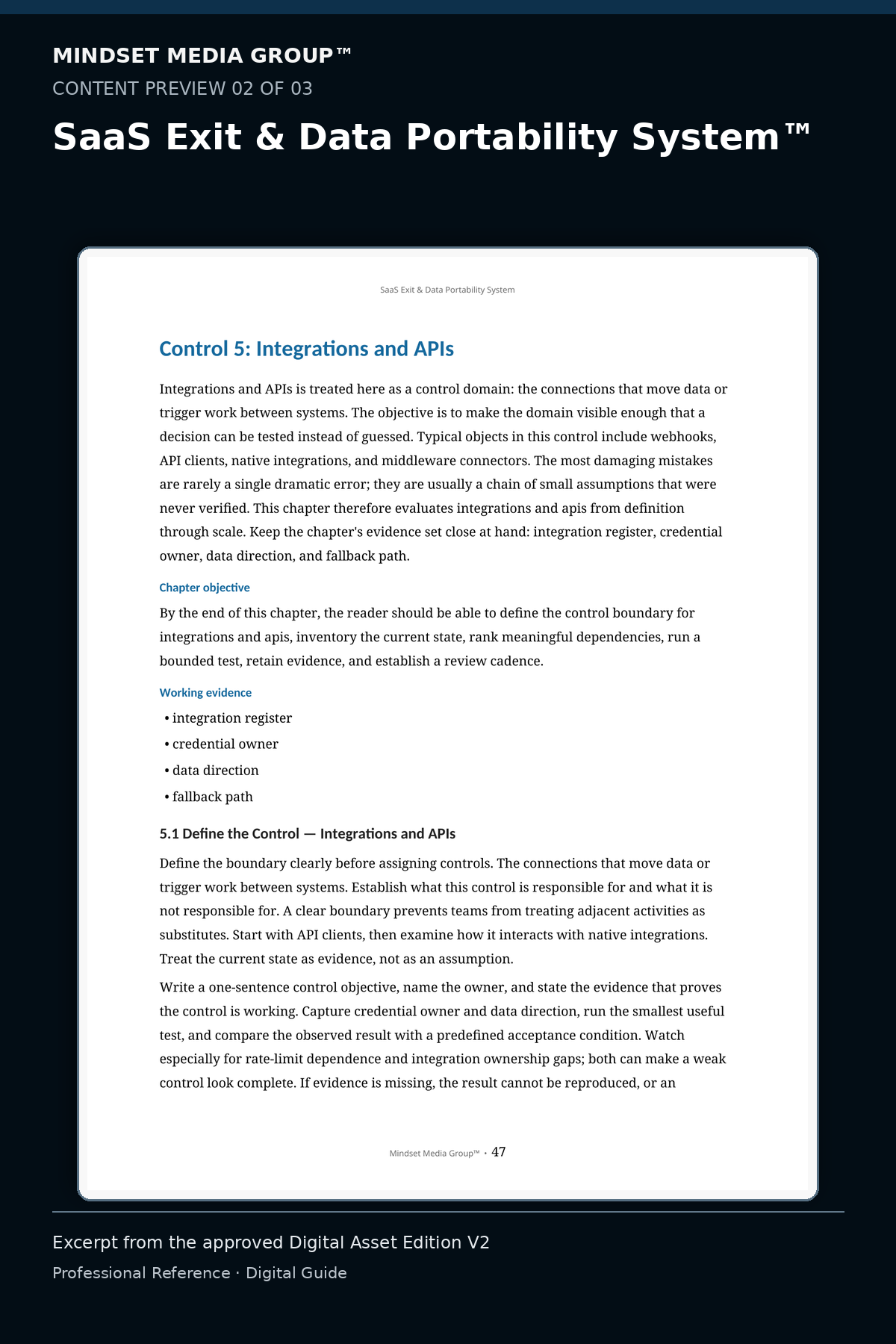 SaaS Exit & Data Portability System™ — Preview 02 of 3 — content from the guide