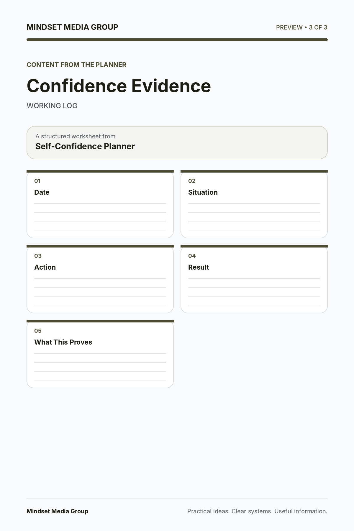 Self-Confidence Planner — Preview 03 of 3 — content from the guide
