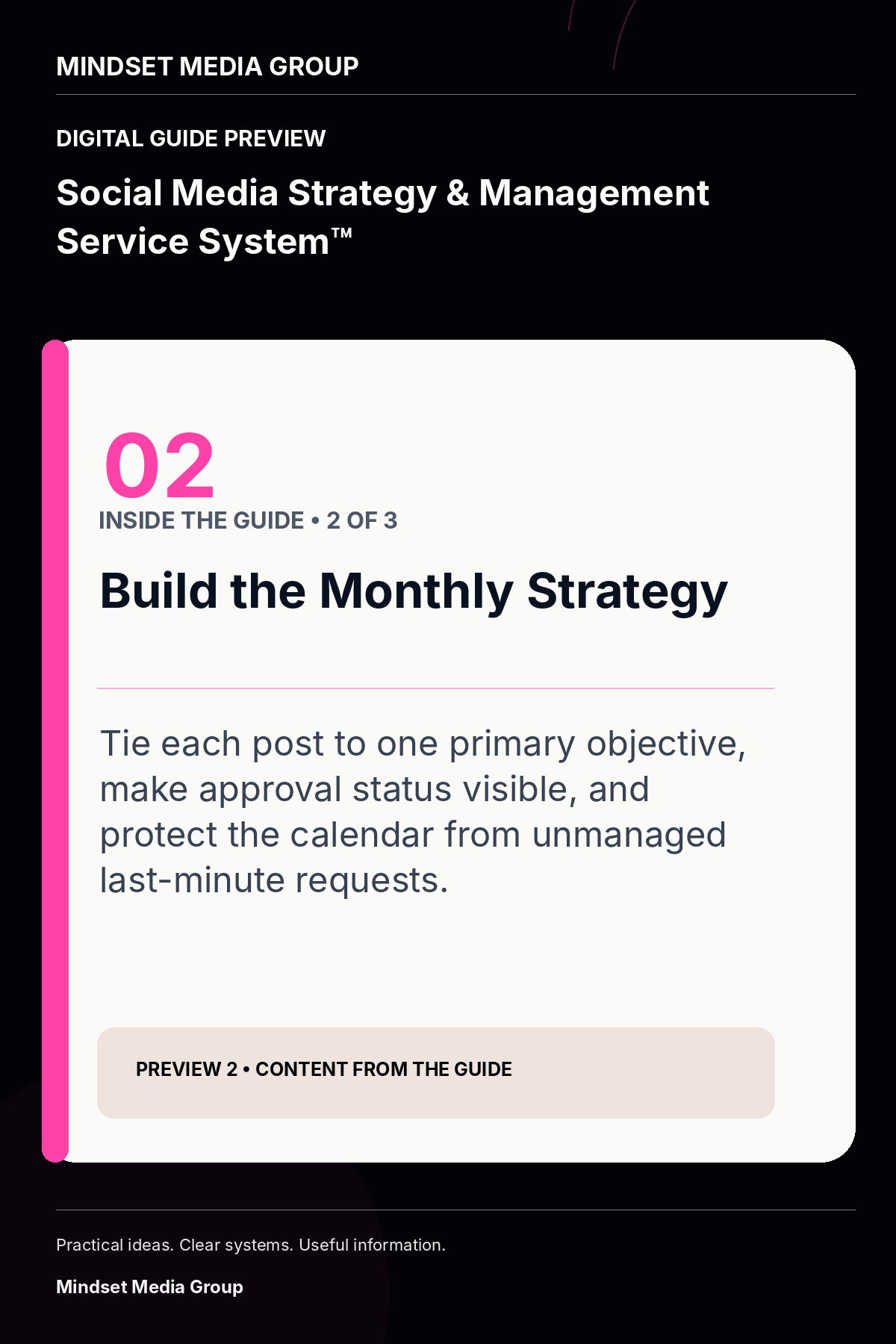 Social Media Strategy & Management Service System™ — Preview 02 of 3 — content from the guide
