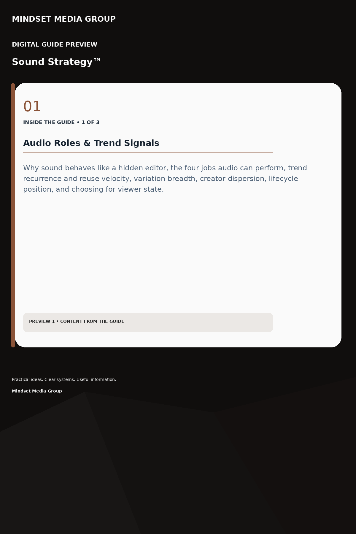 Sound Strategy™ — Preview 01 of 3 — content from the guide