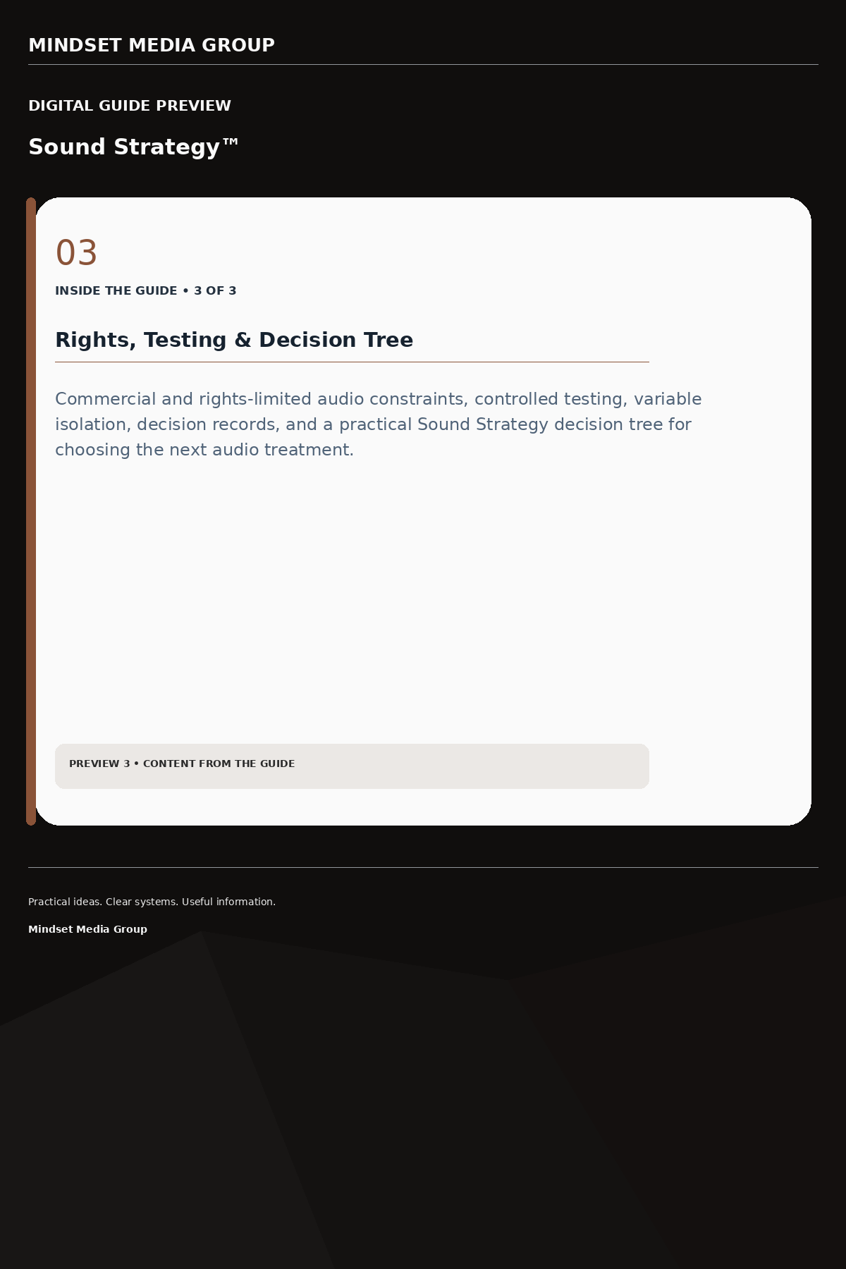 Sound Strategy™ — Preview 03 of 3 — content from the guide