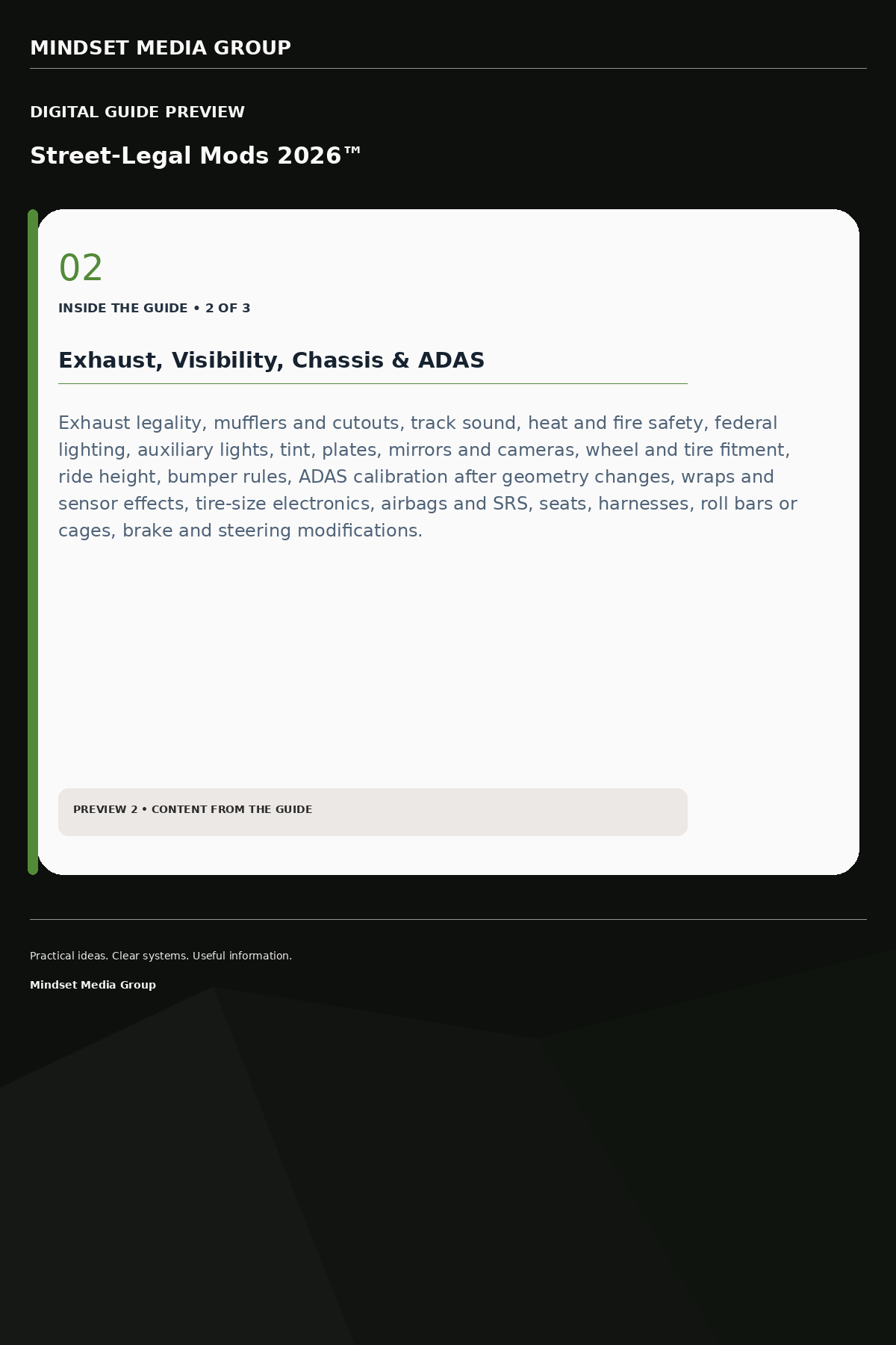 Street-Legal Mods 2026™ — Preview 02 of 3 — content from the guide