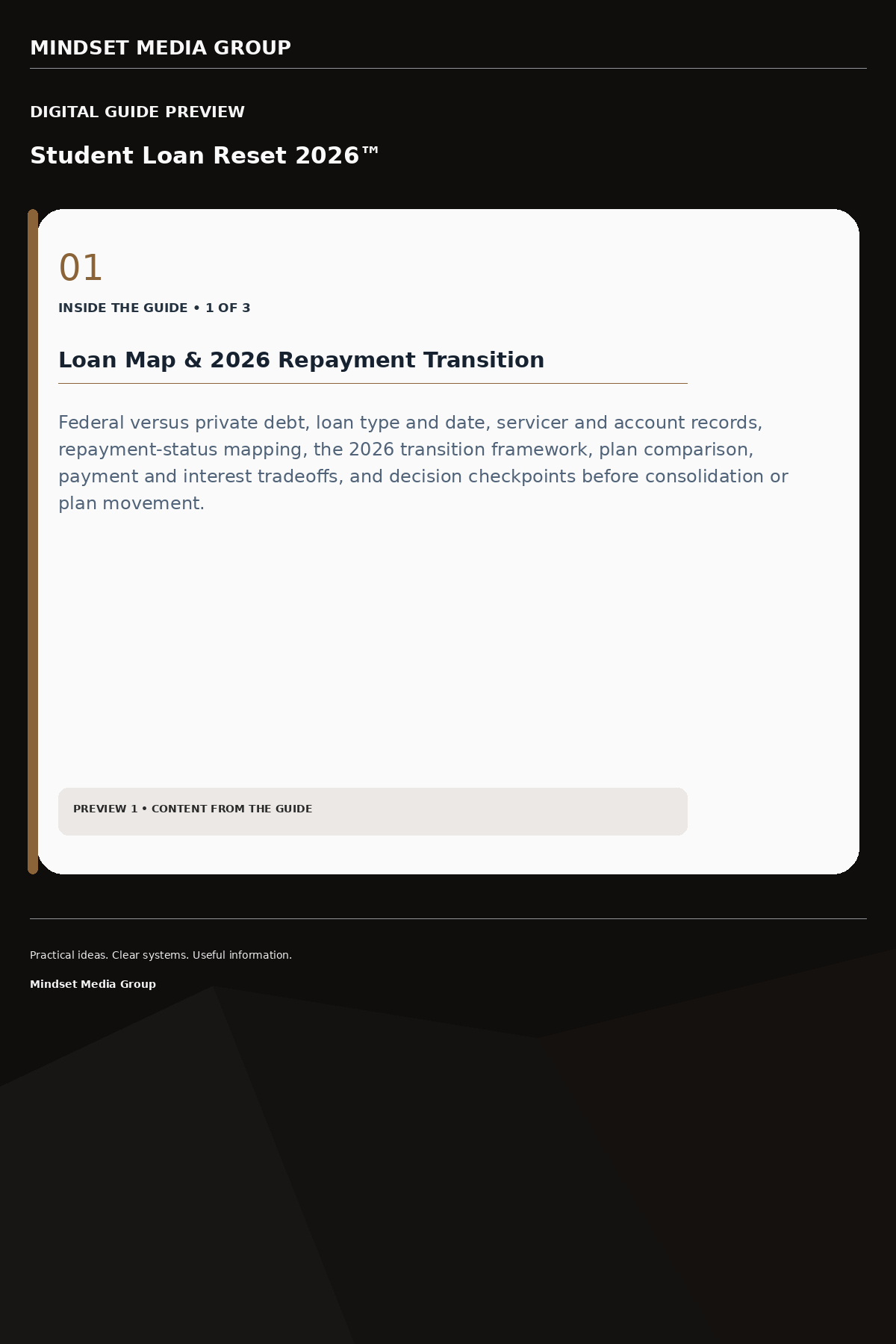 Student Loan Reset 2026™ — Preview 01 of 3 — content from the guide