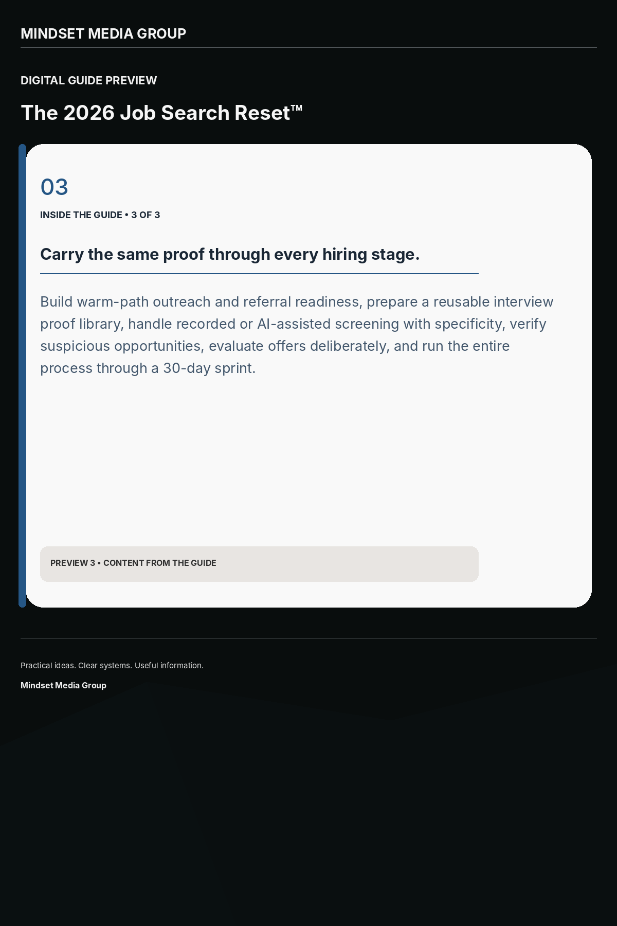 The 2026 Job Search Reset™ — Preview 03 of 3 — content from the guide