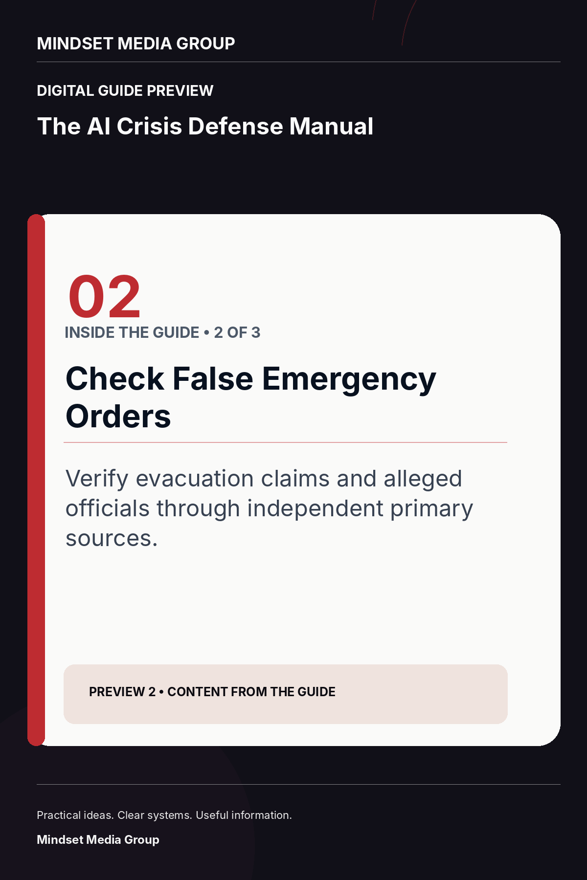The AI Crisis Defense Manual — Preview 02 of 3 — content from the guide