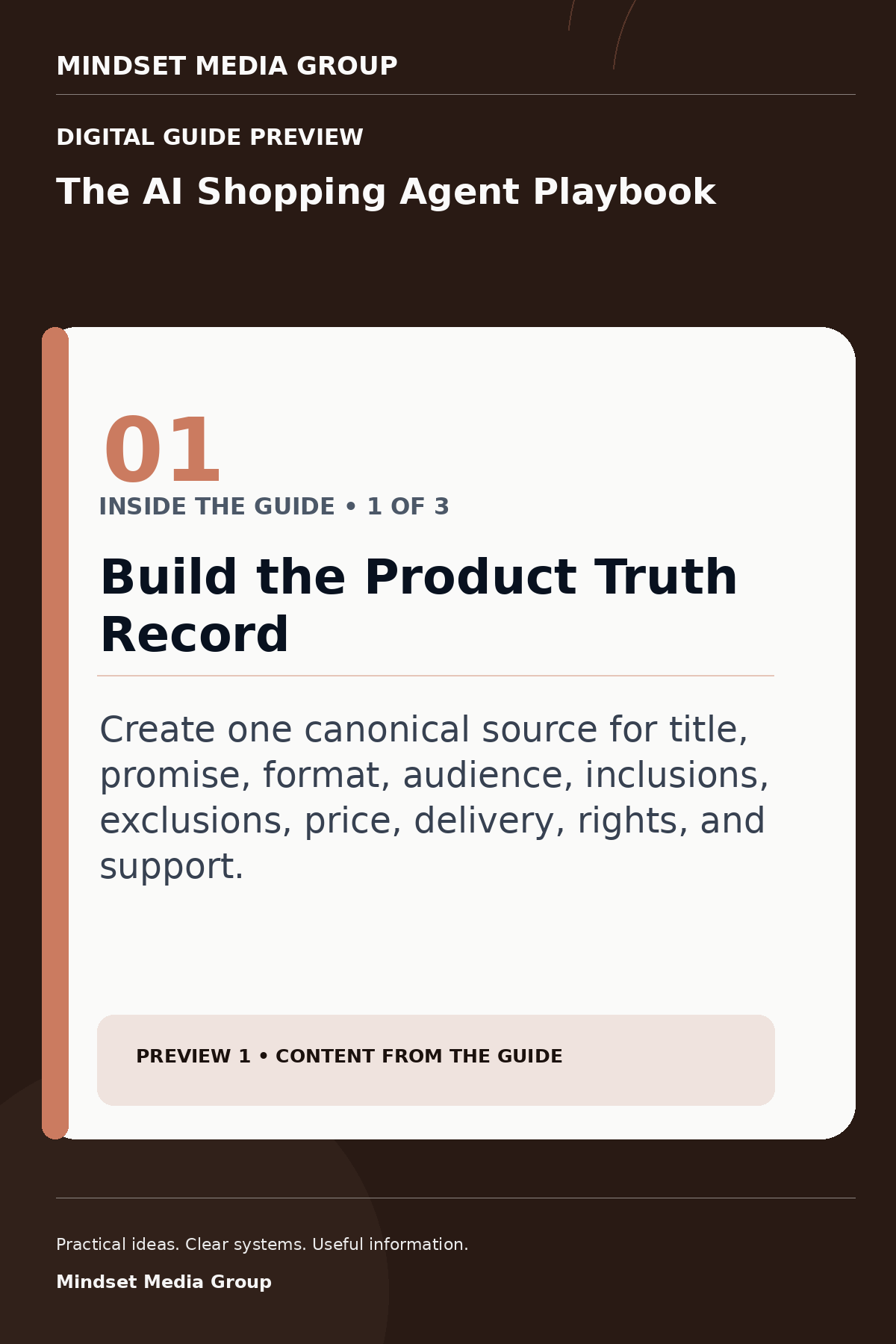 The AI Shopping Agent Playbook — Preview 01 of 3 — content from the guide