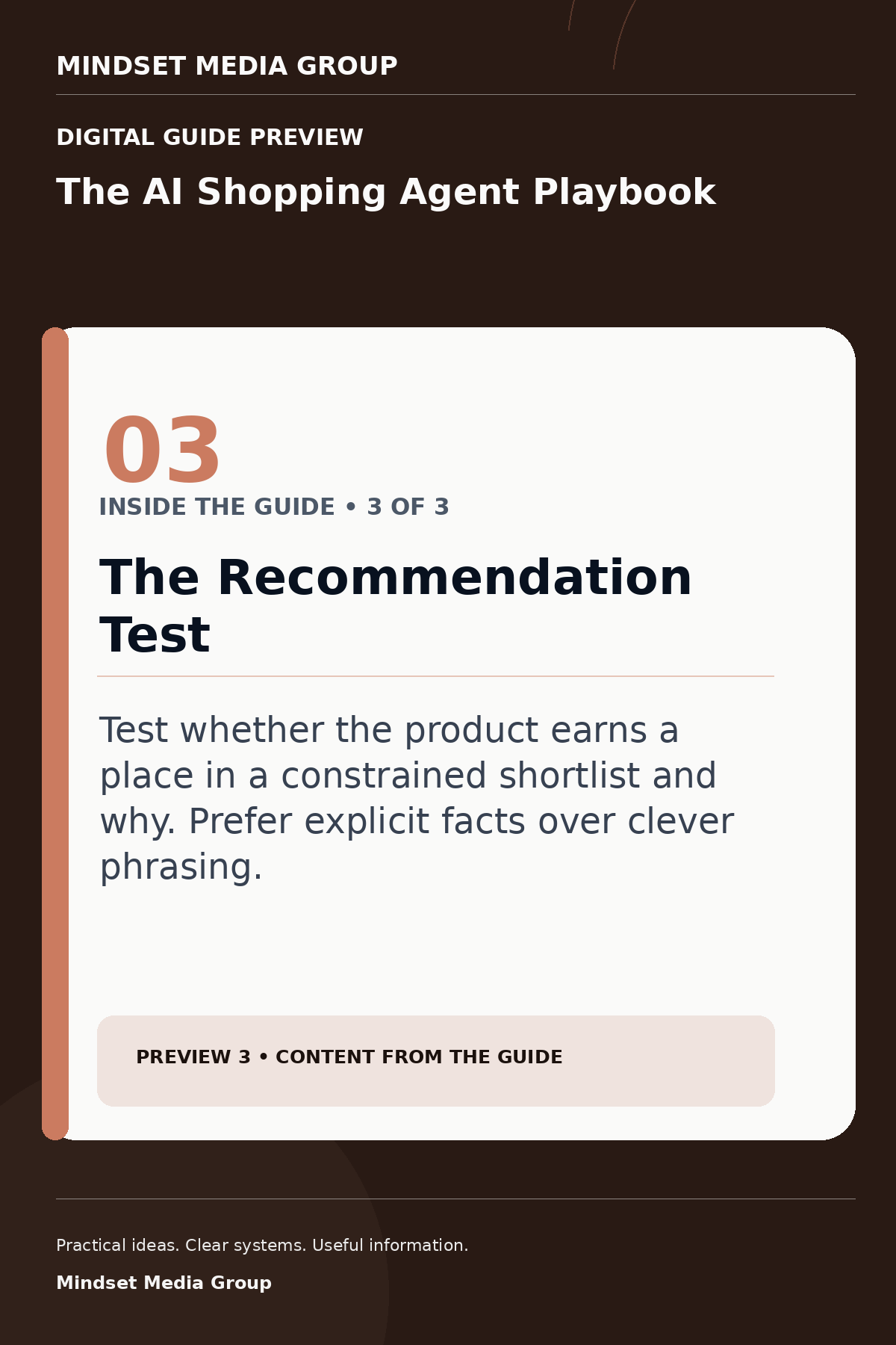 The AI Shopping Agent Playbook — Preview 03 of 3 — content from the guide