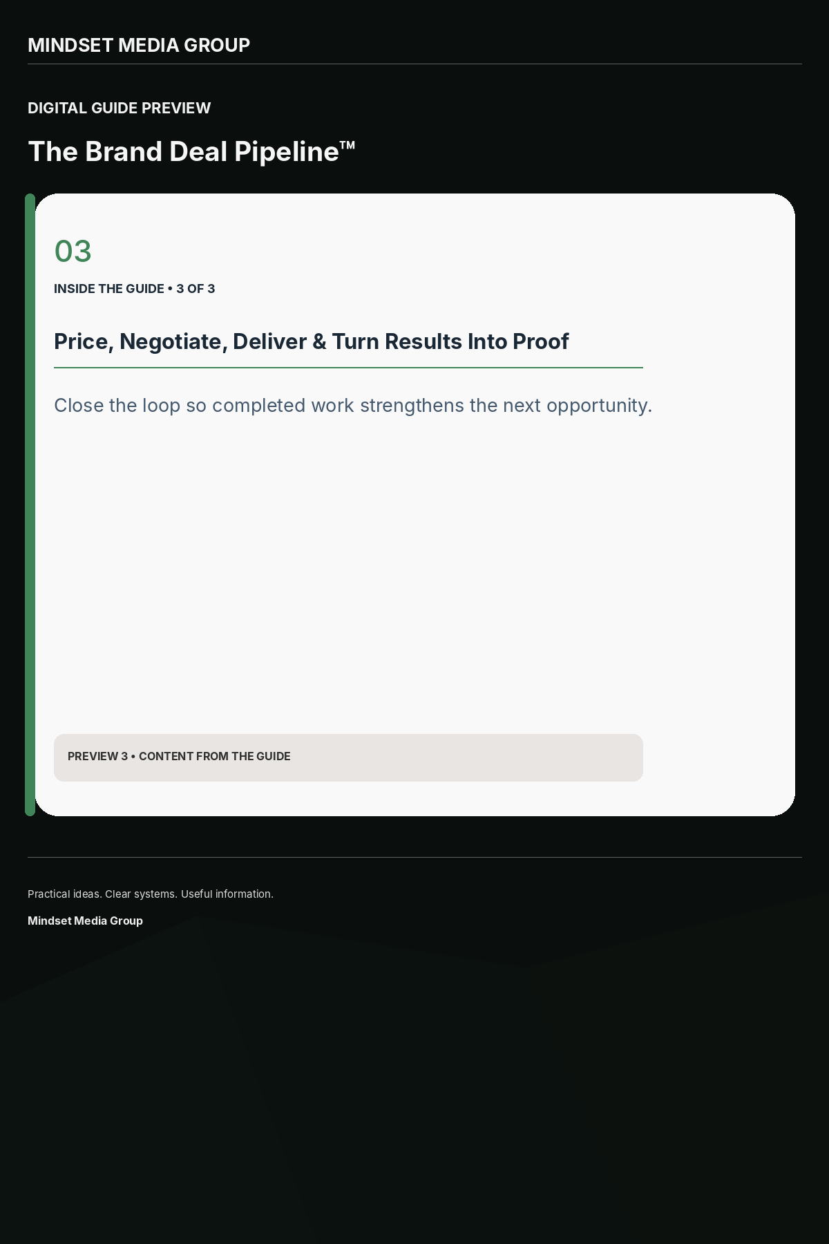 The Brand Deal Pipeline™ — Preview 03 of 3 — content from the guide