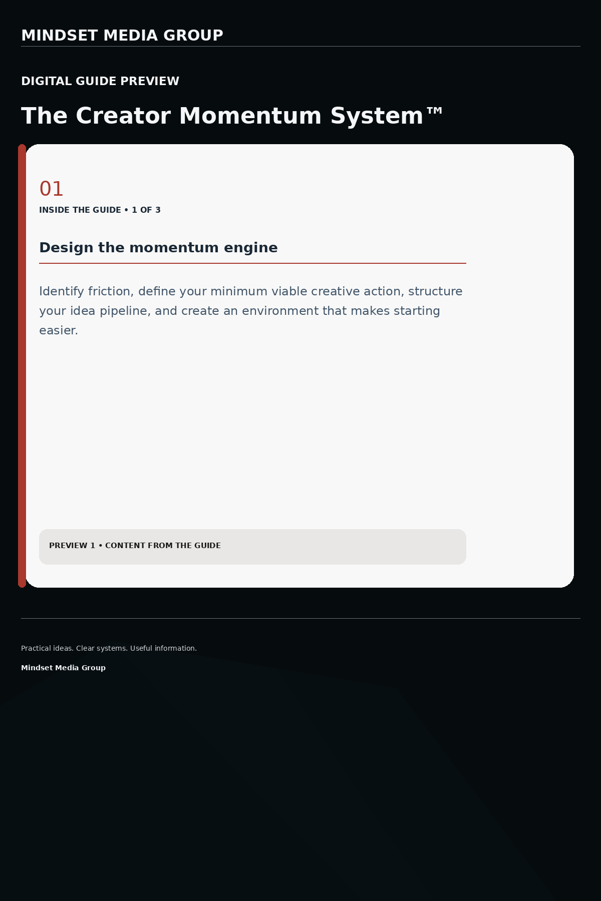 The Creator Momentum System™ — Preview 01 of 3 — content from the guide