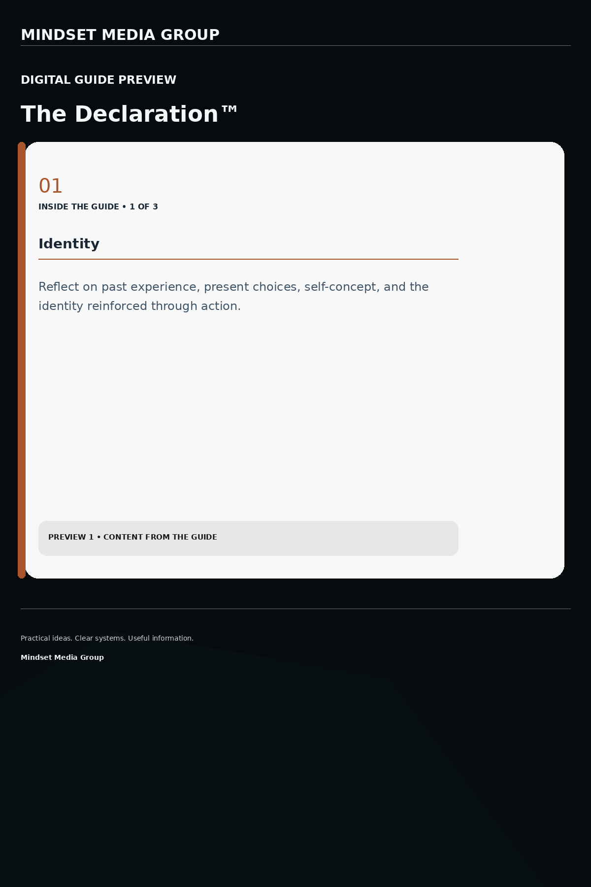 The Declaration™ — Preview 01 of 3 — content from the guide