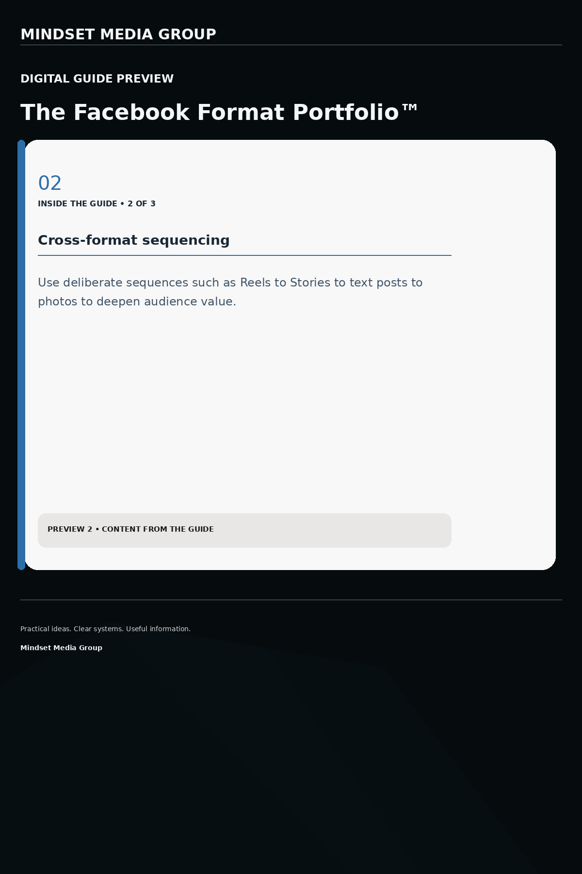 The Facebook Format Portfolio™ — Preview 02 of 3 — content from the guide