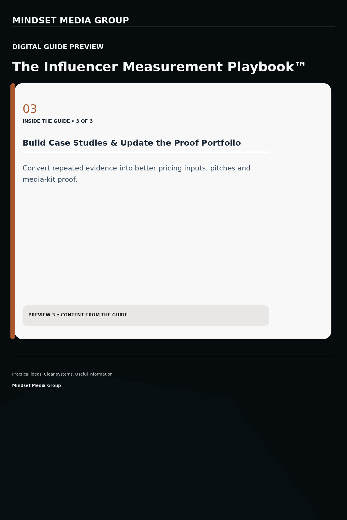 The Influencer Measurement Playbook™ — Preview 03 of 3 — content from the guide