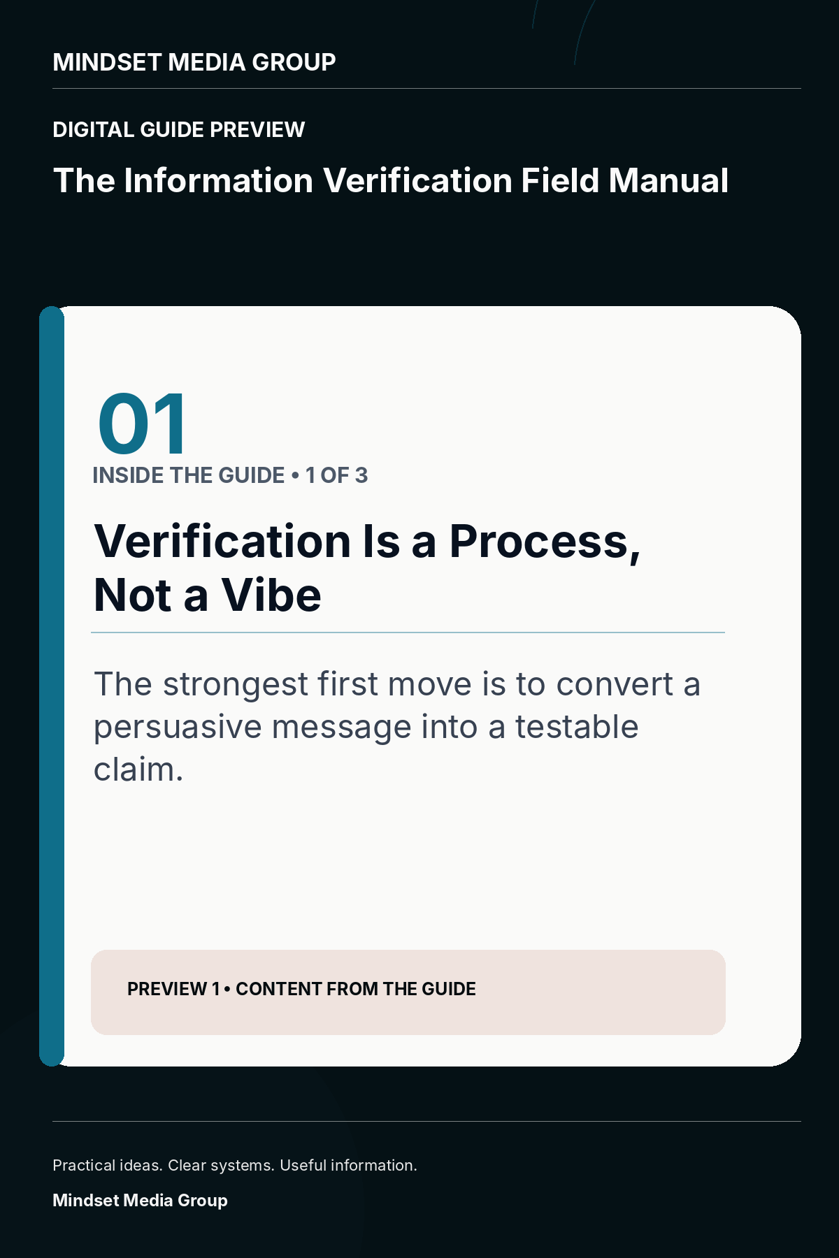 The Information Verification Field Manual — Preview 01 of 3 — content from the guide