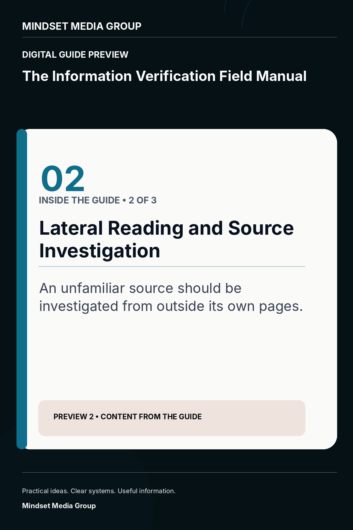 The Information Verification Field Manual — Preview 02 of 3 — content from the guide