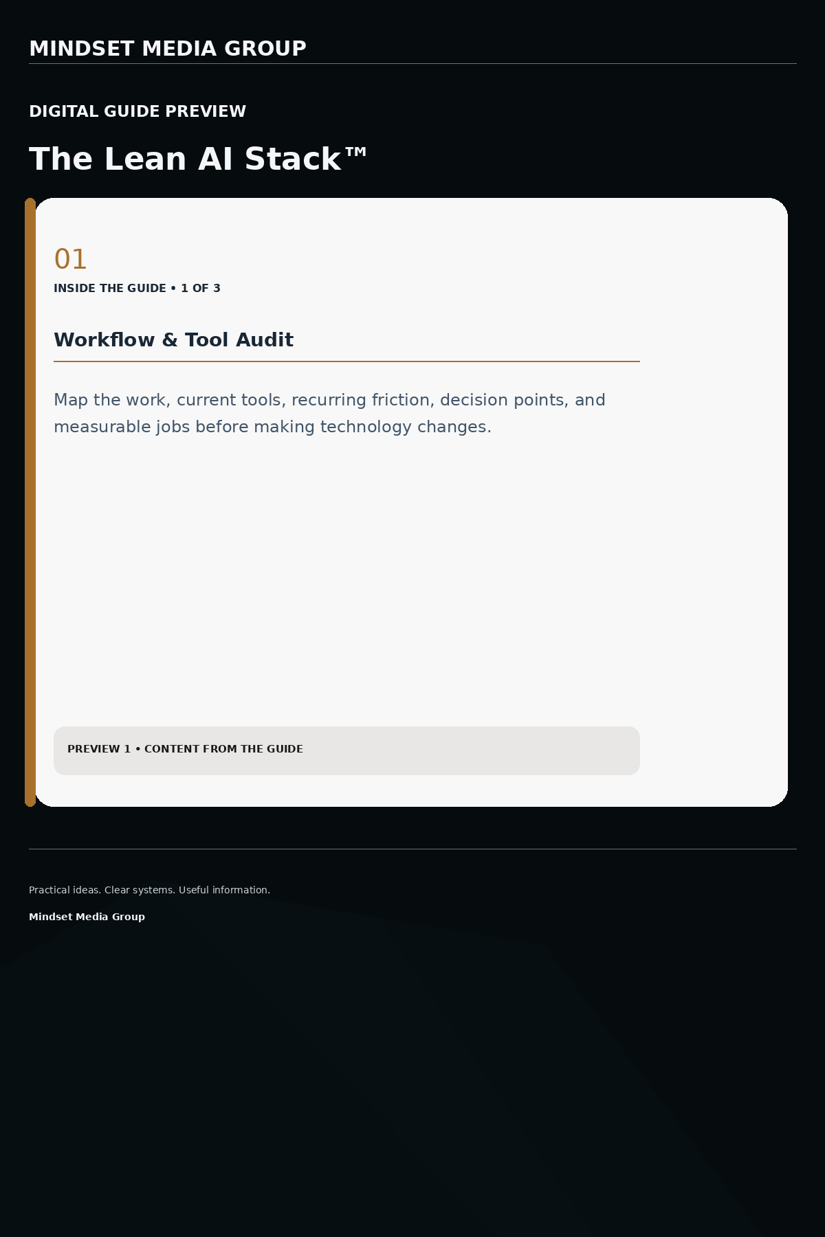 The Lean AI Stack™ — Preview 01 of 3 — content from the guide