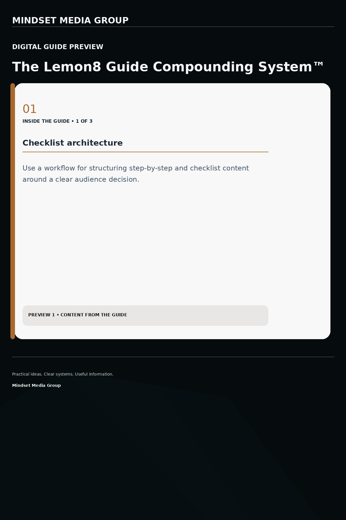 The Lemon8 Guide Compounding System™ — Preview 01 of 3 — content from the guide