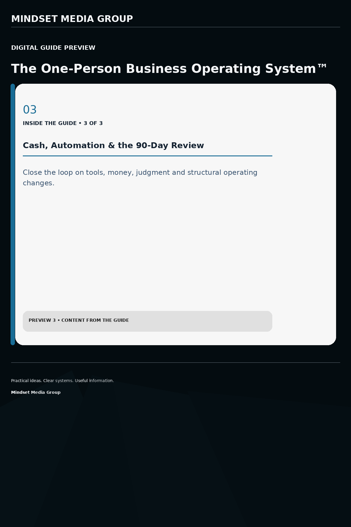The One-Person Business Operating System™ — Preview 03 of 3 — content from the guide